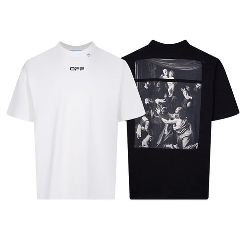 2026 New Off-White Arrow Print Tee Loose Crew Neck Streetwear T-Shirt